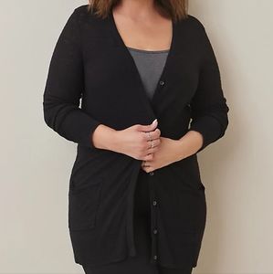 Torrid Slub Boyfriend Cardigan Button-Front Sweater
